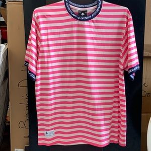 LRG stripe knit with logo collar and sleeves